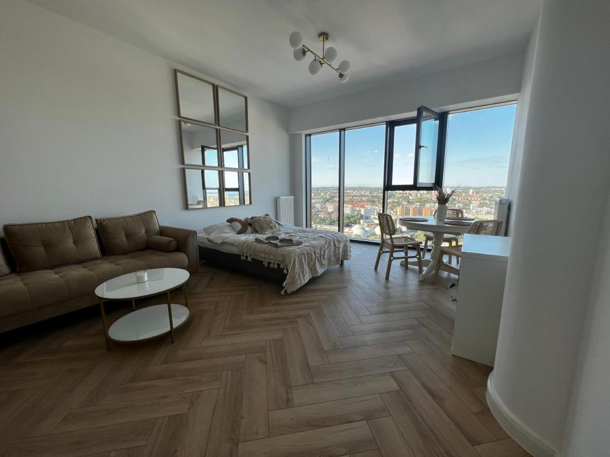 Hanza Tower Szczecin, Floor 21, City - River View ภายนอก รูปภาพ